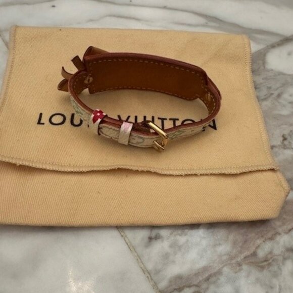 AUTHENTIC Louis Vuitton x Murakami Leather Monogram ID Bracelet - Picture 4 of 4